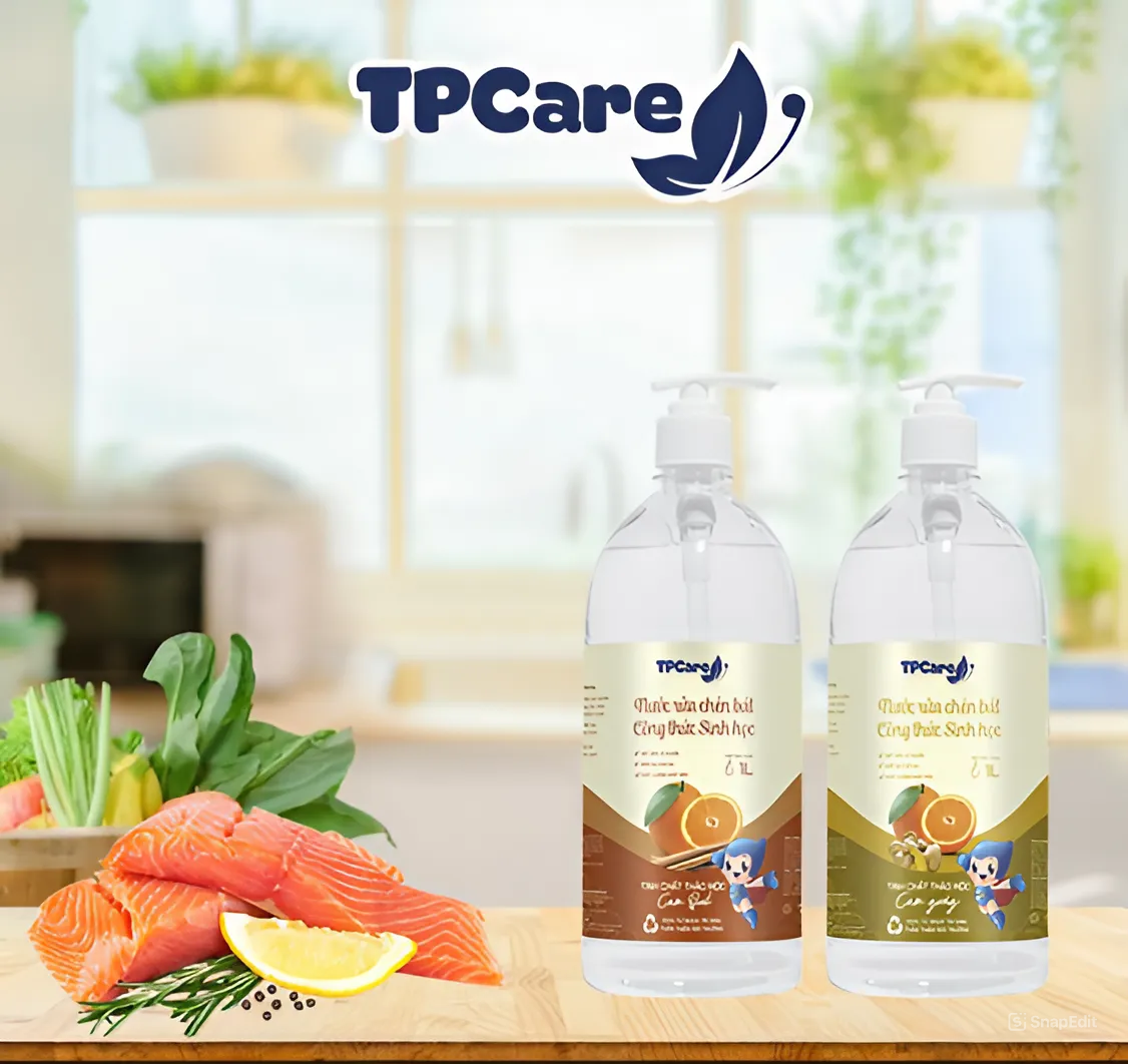 Sạch sẽ và an toàn với nước rửa bát công nghệ sinh học TPCare