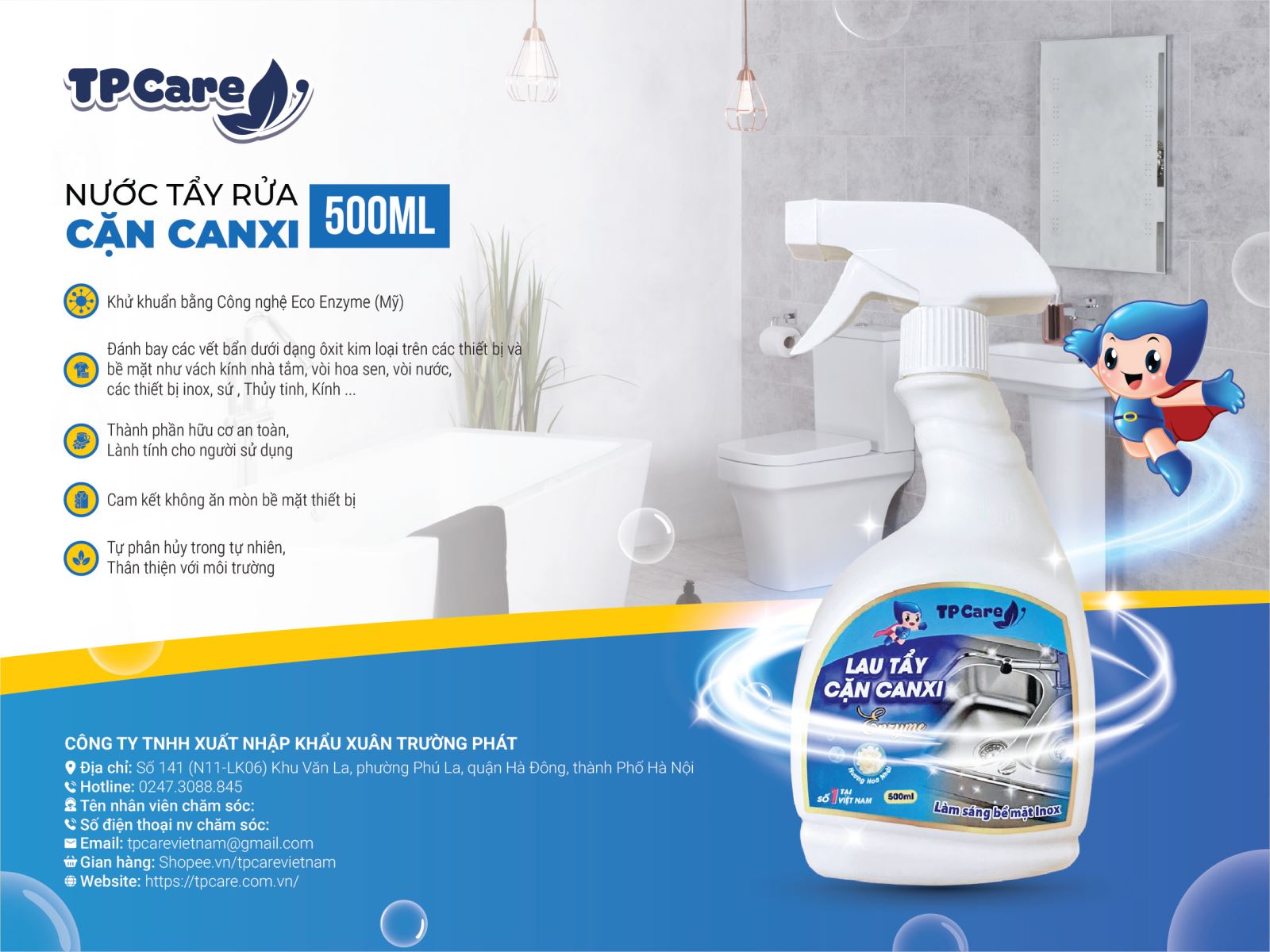 Địa chỉ chọn mua nước tẩy rửa cặn canxi chính hãng