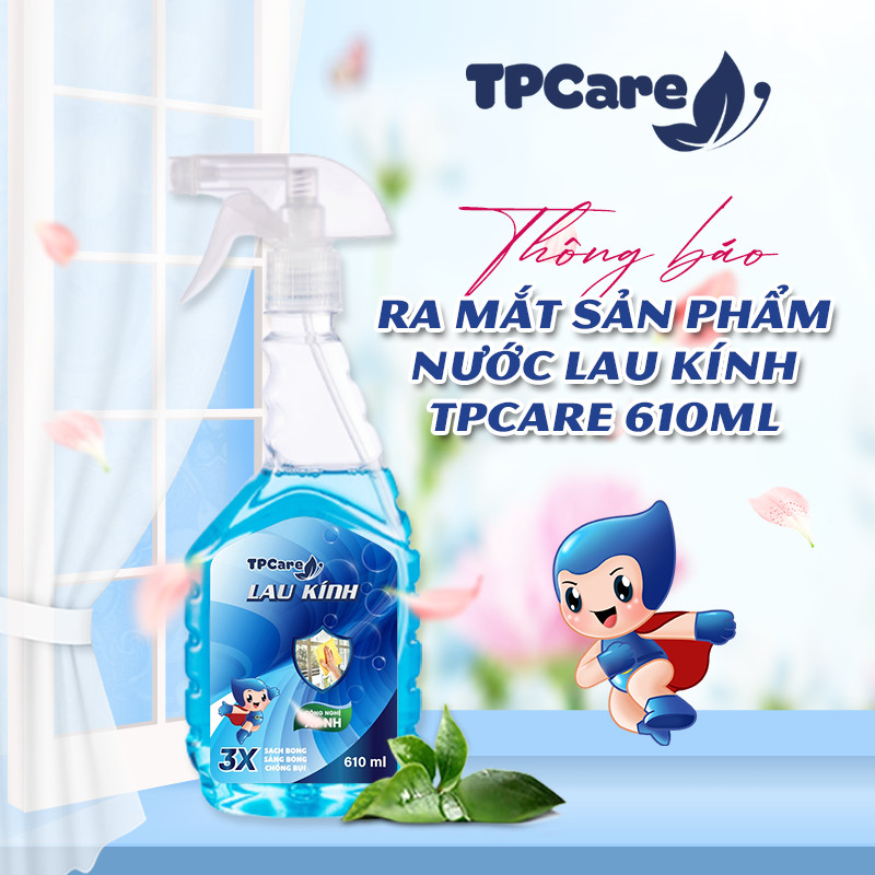 TPCare - Nước lau kính, giải pháp hoàn hảo cho bề mặt kính sạch đẹp